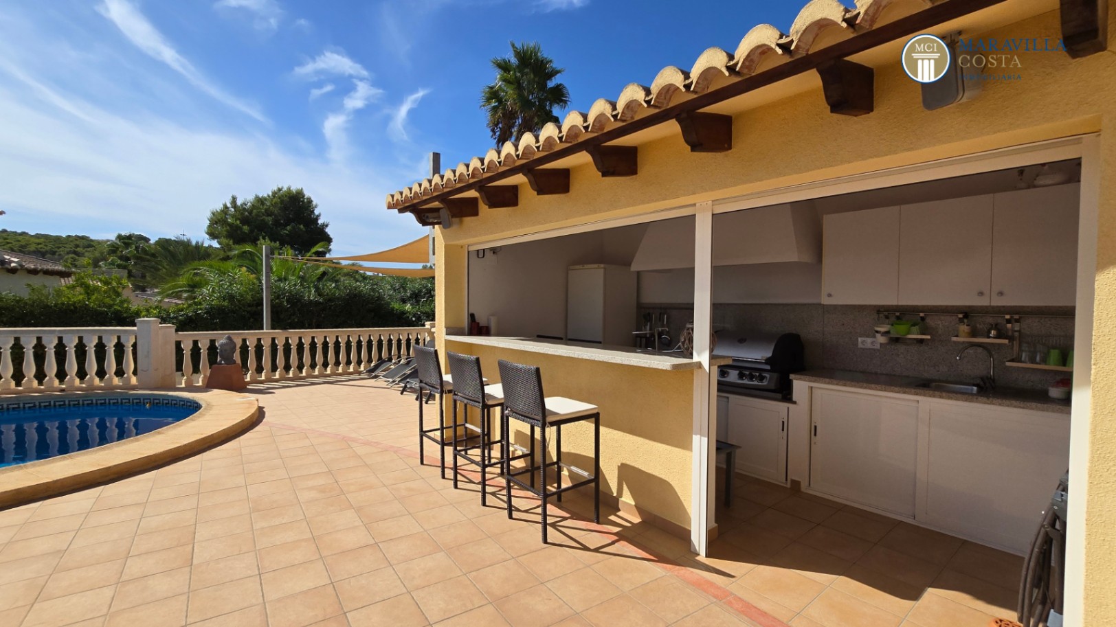 Maison méditerranéenne très bien entretenue de plain-pied à vendre à Jávea.